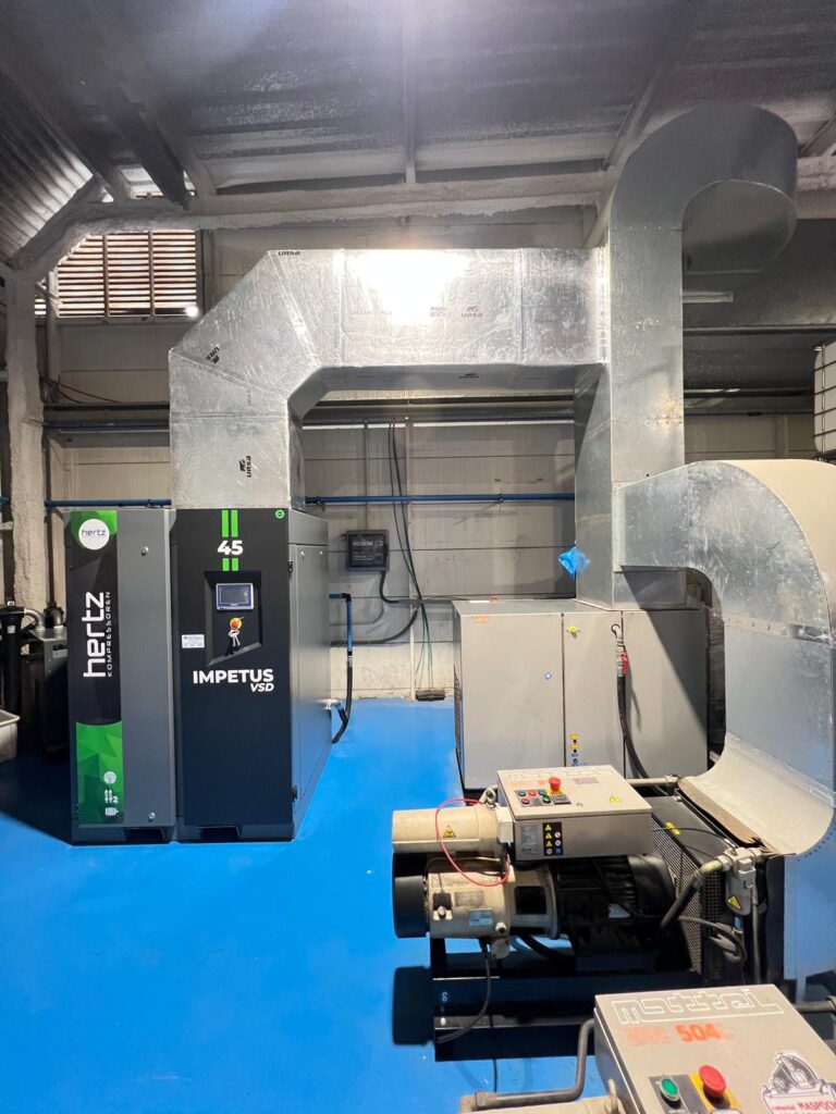 Instalación de compresor de tornillo de doble etapa IMPETU | Compresores de aire en Mataró